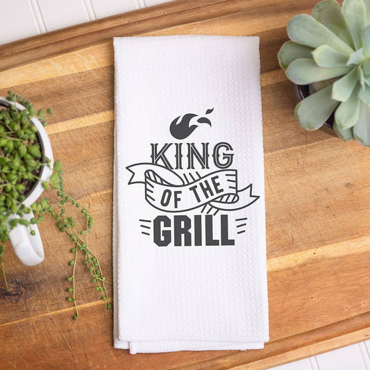 King of the Grill Kitchen Towel, Grilling  Towel, Dish Towel: Transparent Cellophane Sleeve