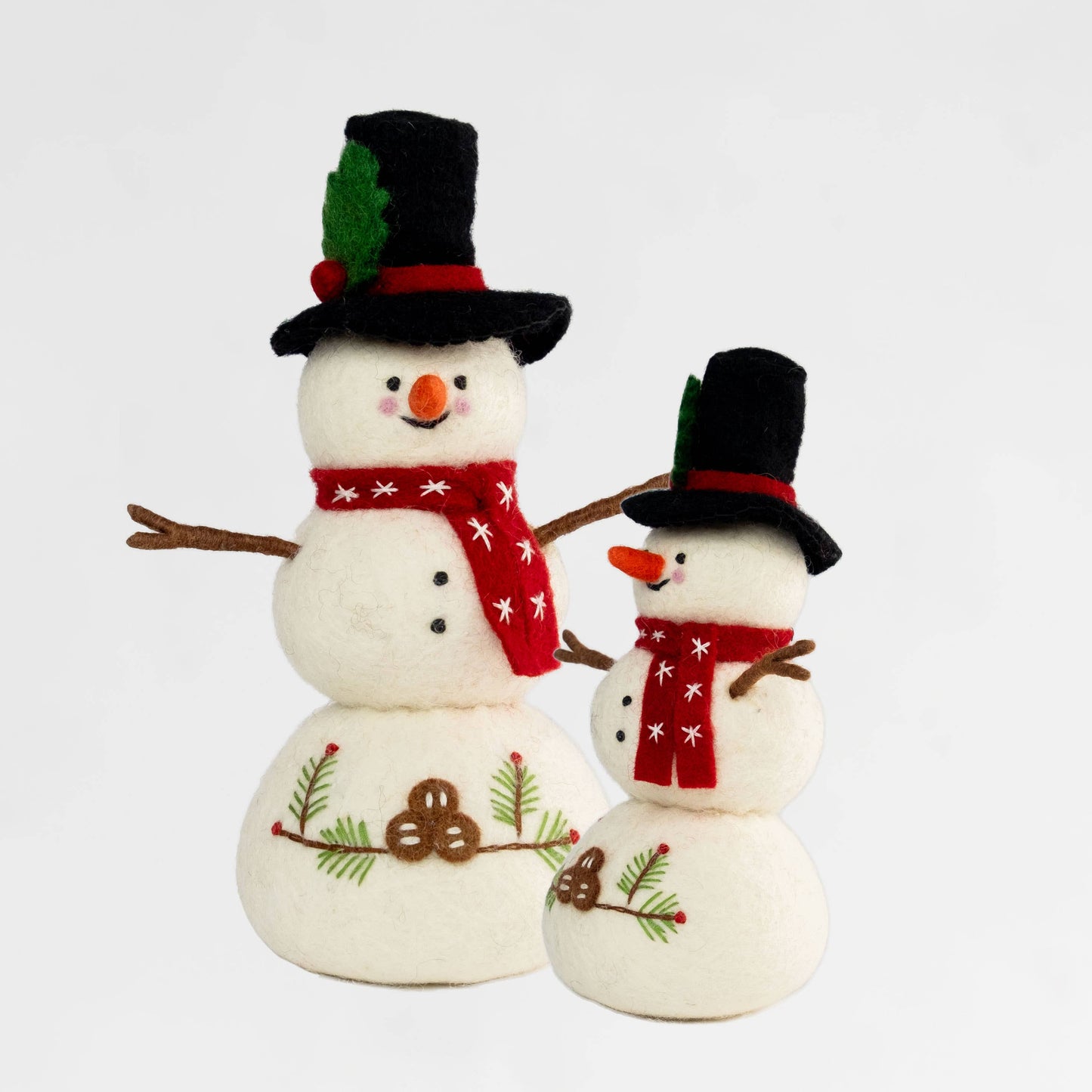 Felt Snowman - Red Scarf - Christmas Decor!: Large