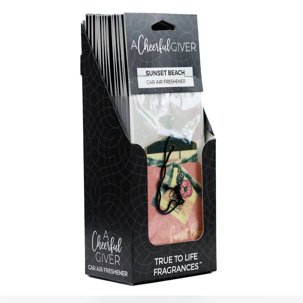 Car Air Freshener (16/box) - Sunset Beach