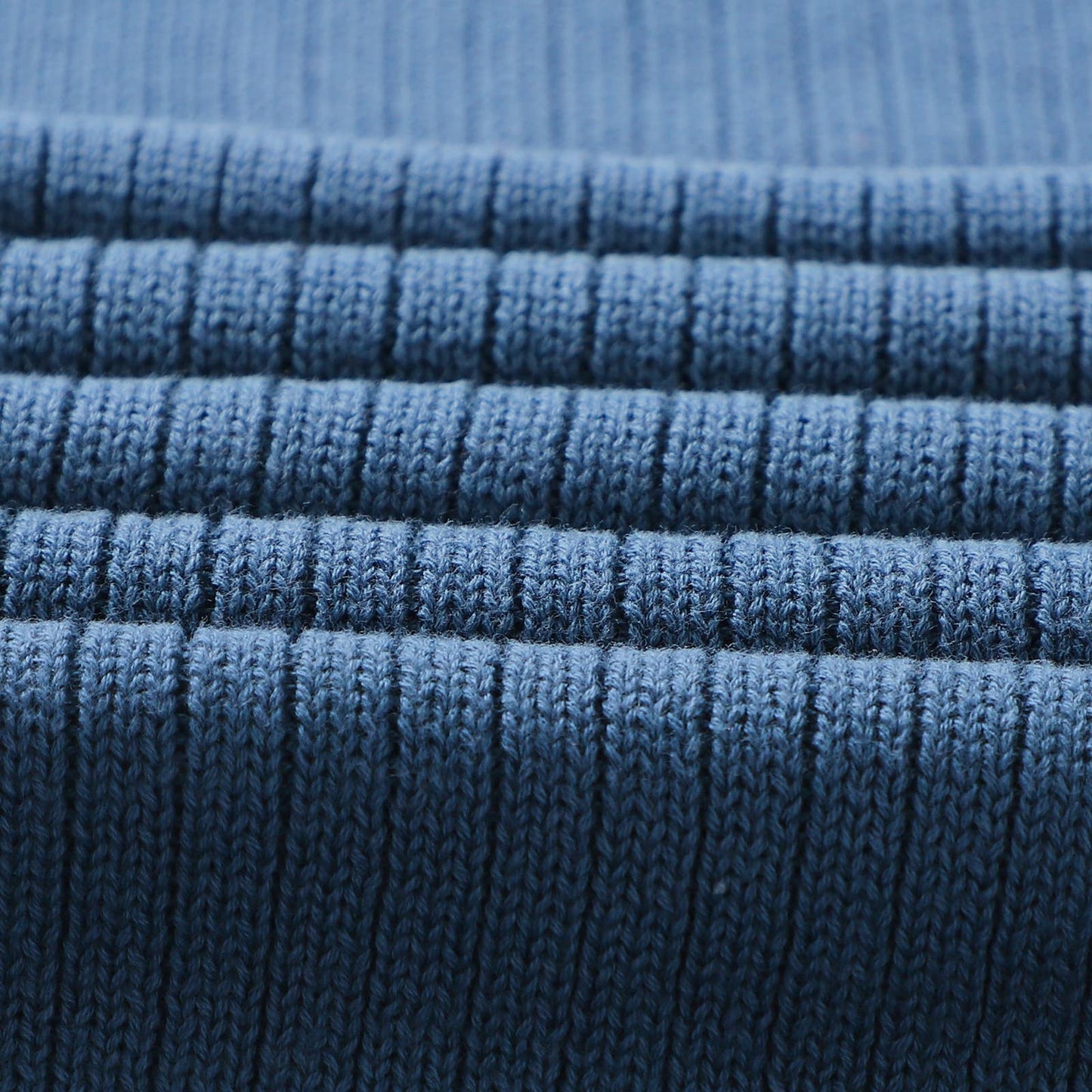 NEW! 100% Luxury Organic Cotton Ribbed Baby Swaddle Blanket: Sky Blue