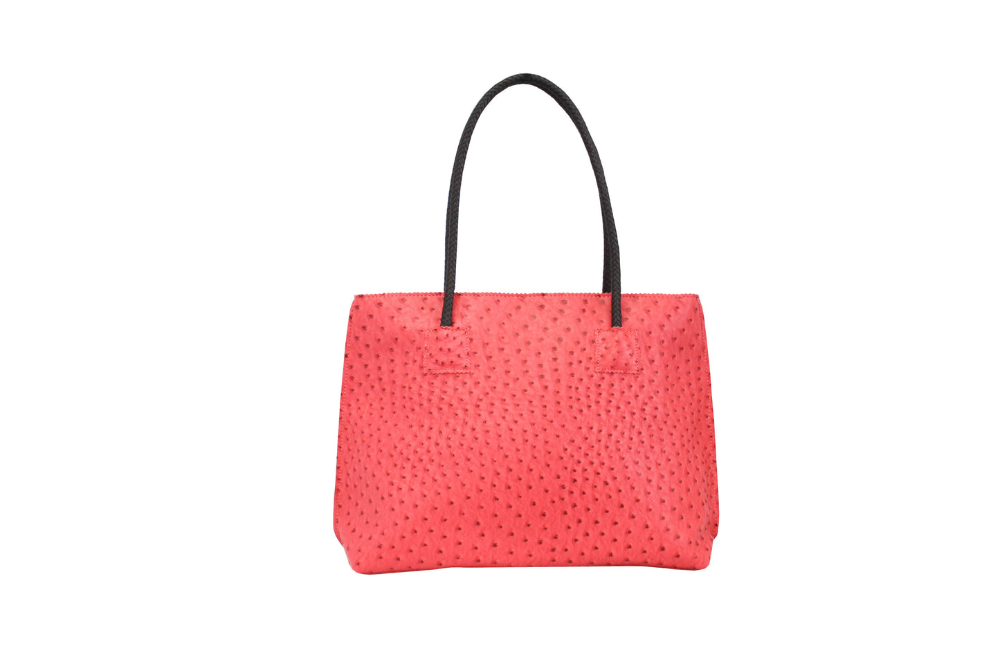 Lightweight Ostrich Zippered Tote Bag: Camel