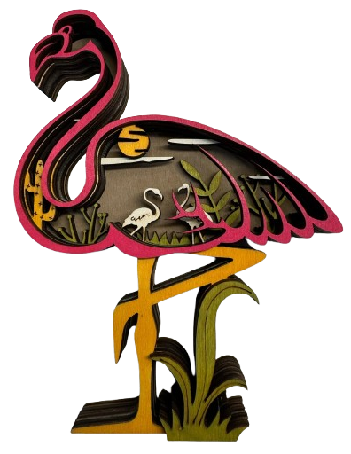 Colorful Flamingo: Shelf Sitter