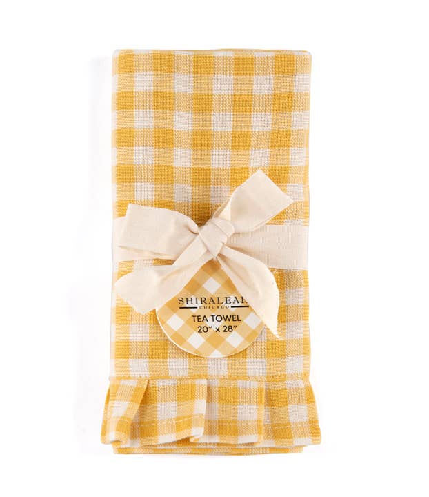GINA TEA TOWEL: Black