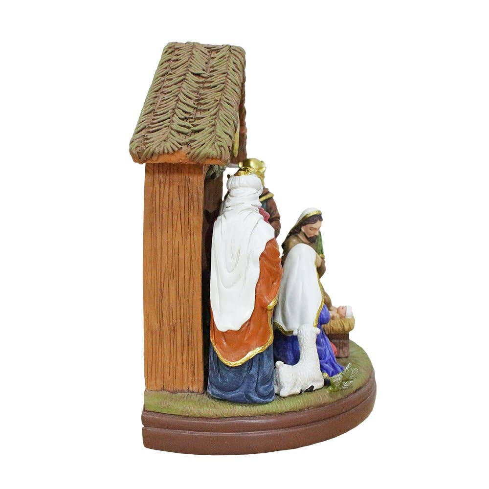 Radiant Nativity Scene Handcrafted Statue Figurine