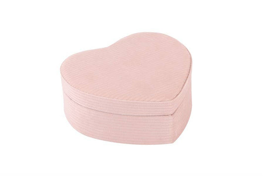 Ladies Heart Shaped Pink Jewelry Box: Pink