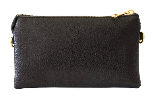 Stylish Lightweight Crossbody Organizer Bag: Black