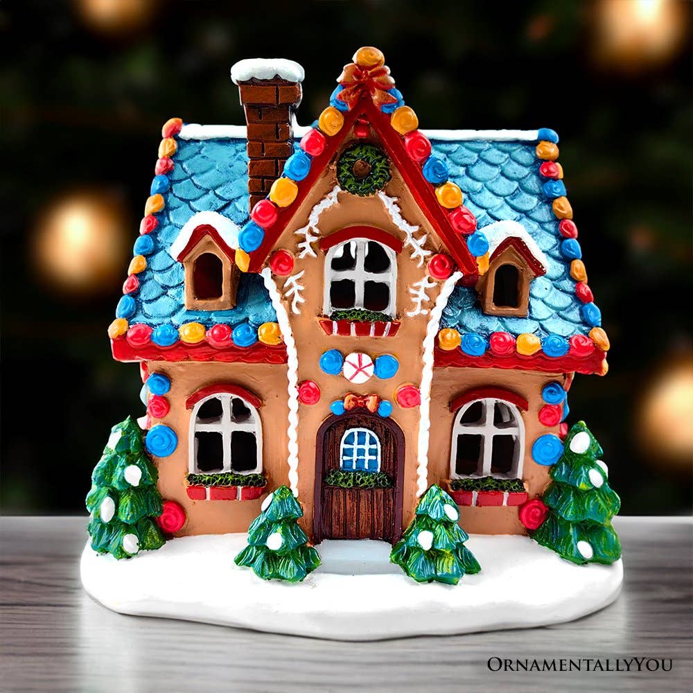 Whimsically Sweet Gingerbread Home Lighted Christmas Decor