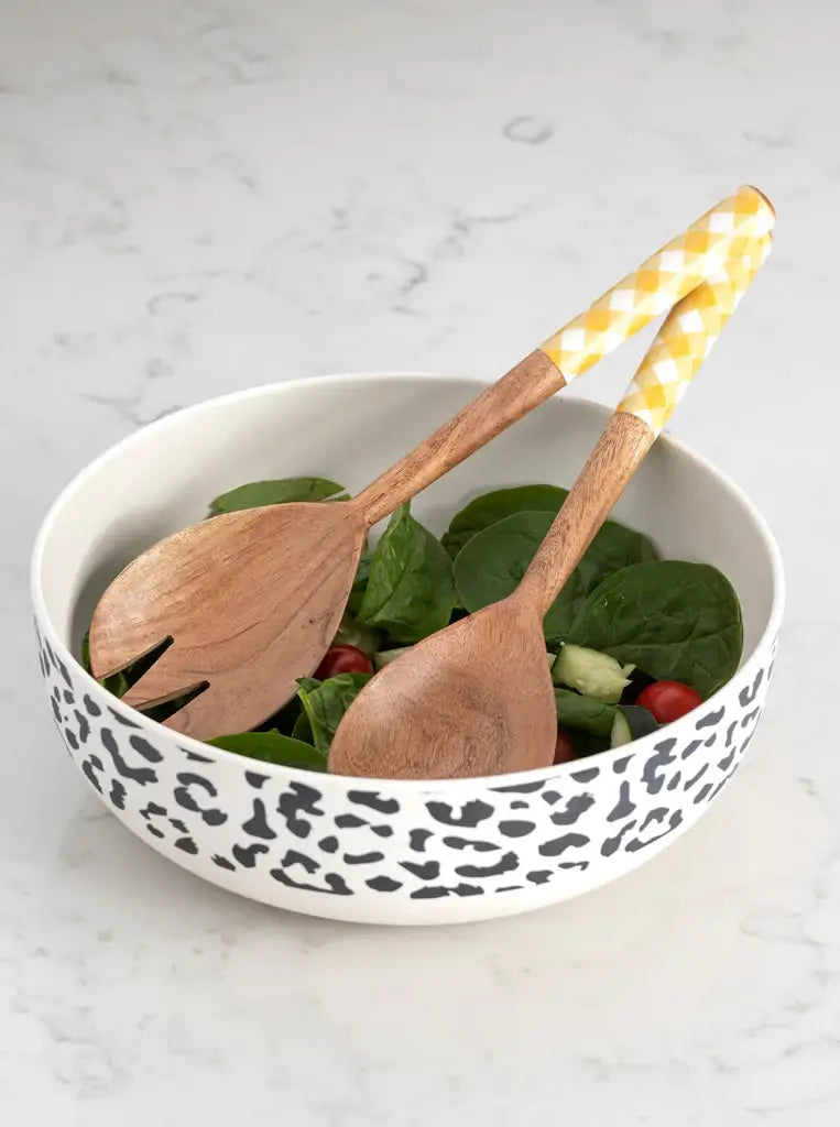 LEIGH SALAD SERVERS: YELLOW