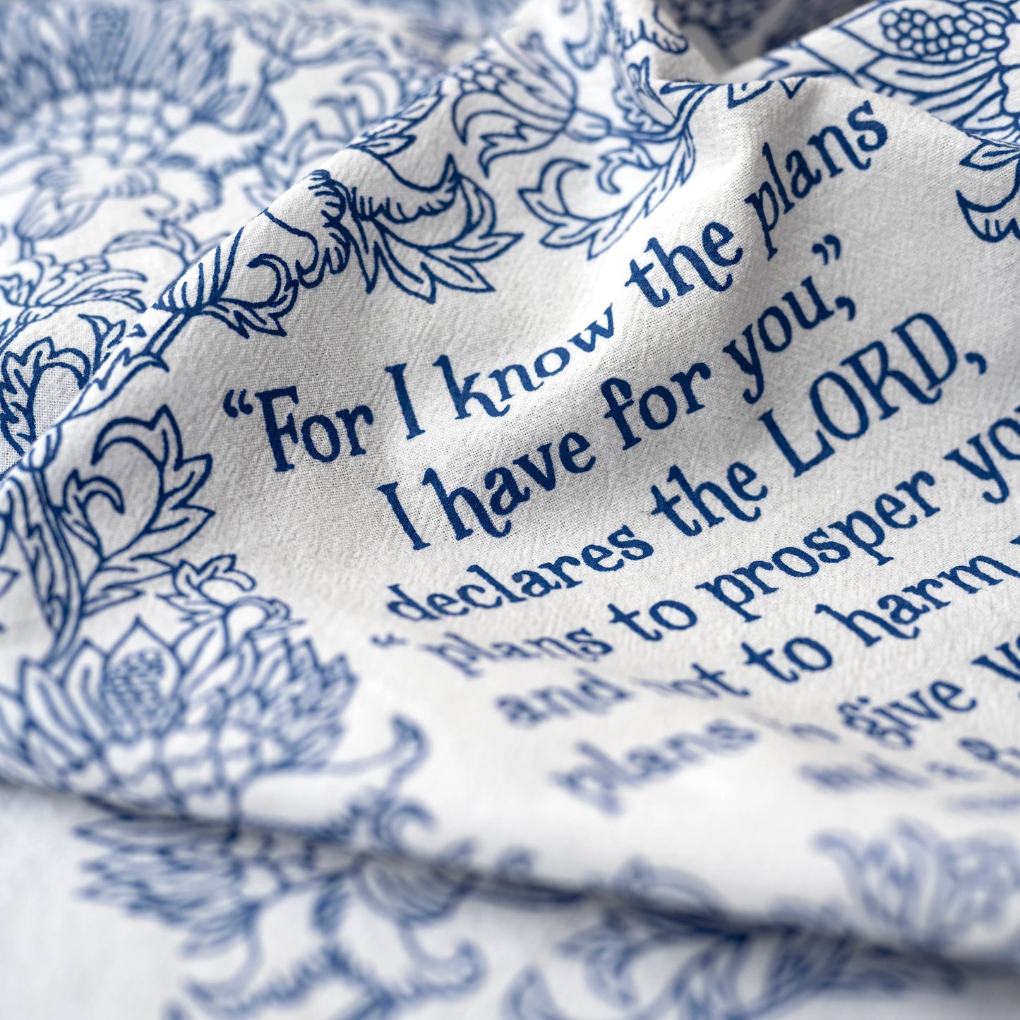 For I Know the Plans Scripture Tea Towel — 24" x 20"