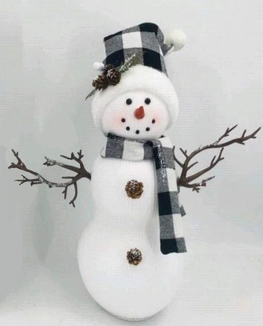 17" Buffalo Plaid Snowman