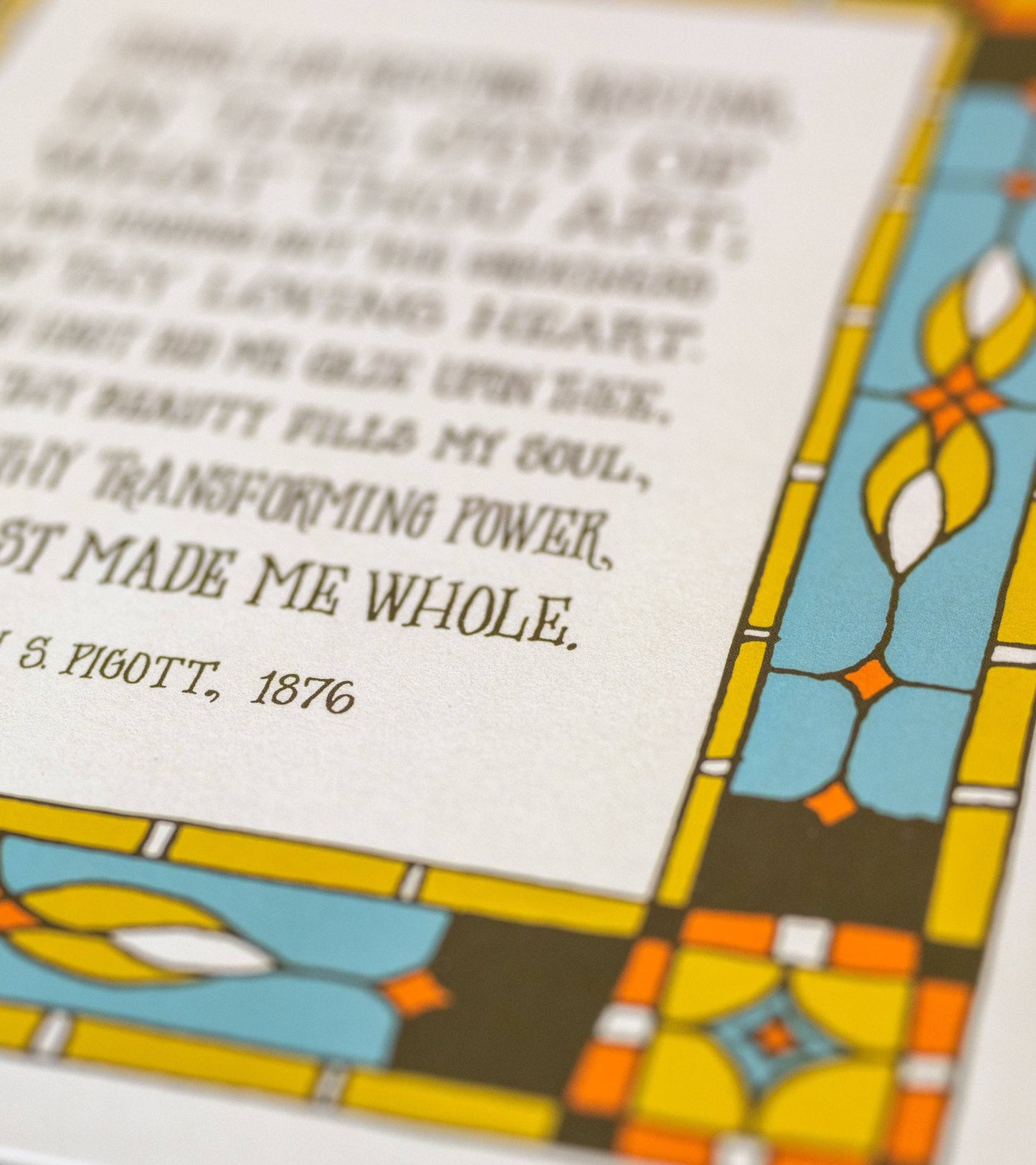Jesus, I Am Resting, Resting Hymn Art Print - Cream
