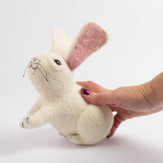 Toys - White Bunny - Small, Medium and Large: M