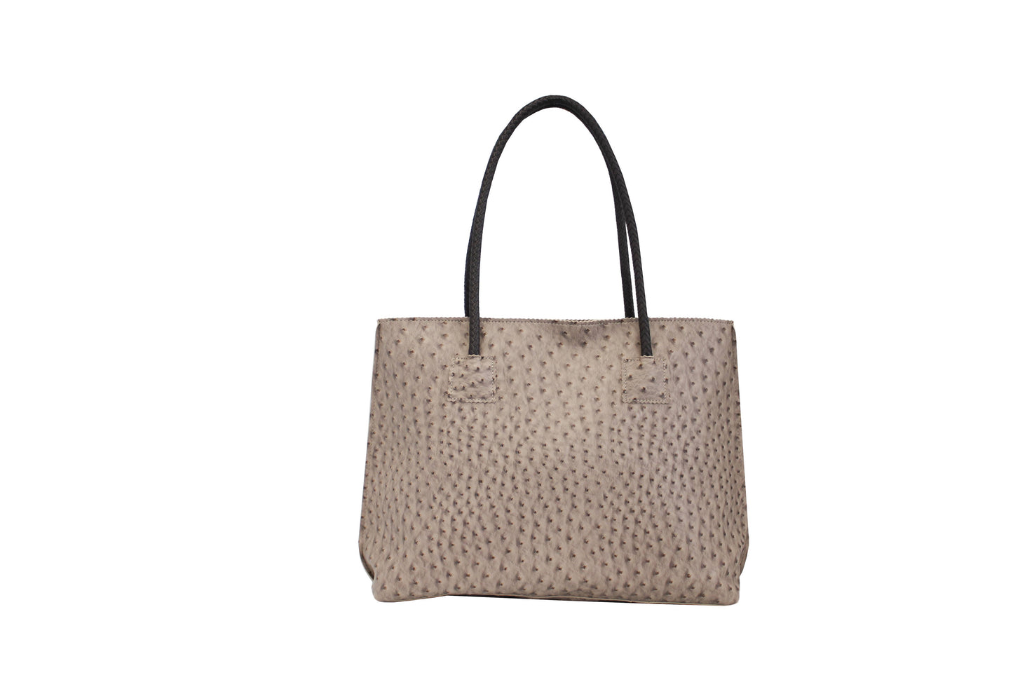 Lightweight Ostrich Zippered Tote Bag: Camel