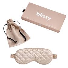 Blissy Sleep Mask Champagne Quilted