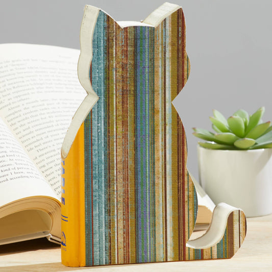 Cutout books, gift for mom, shelf sitters, book lovers: Cat
