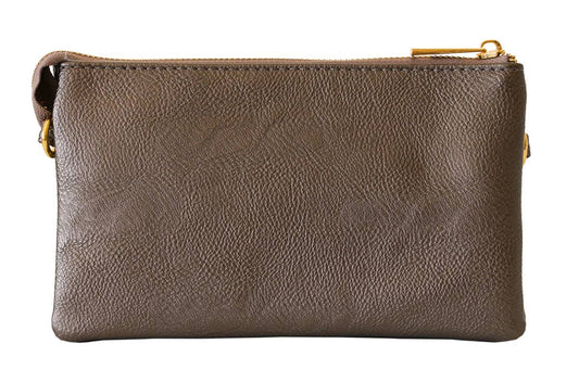 Stylish Lightweight Crossbody Organizer Bag: Pewter