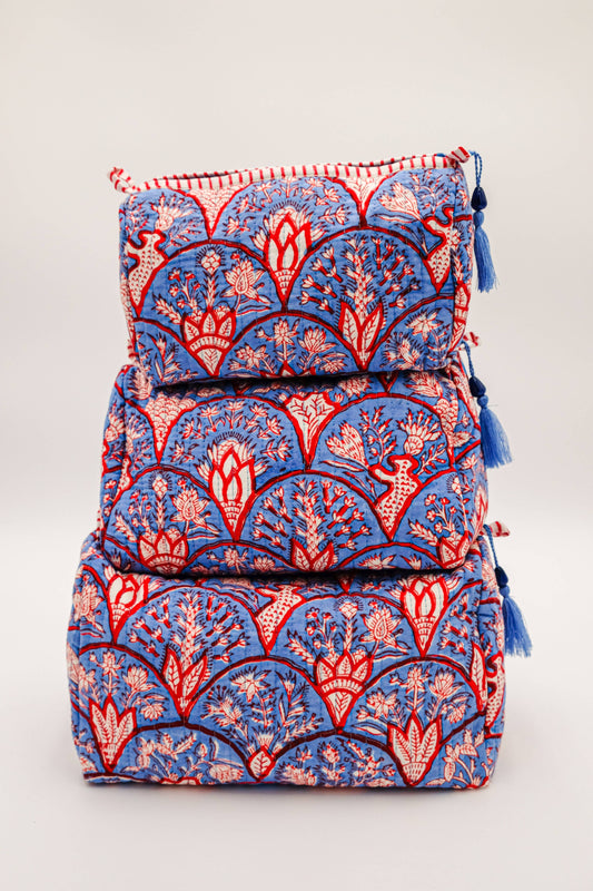 Blue Arch Toiletry Bag: Medium