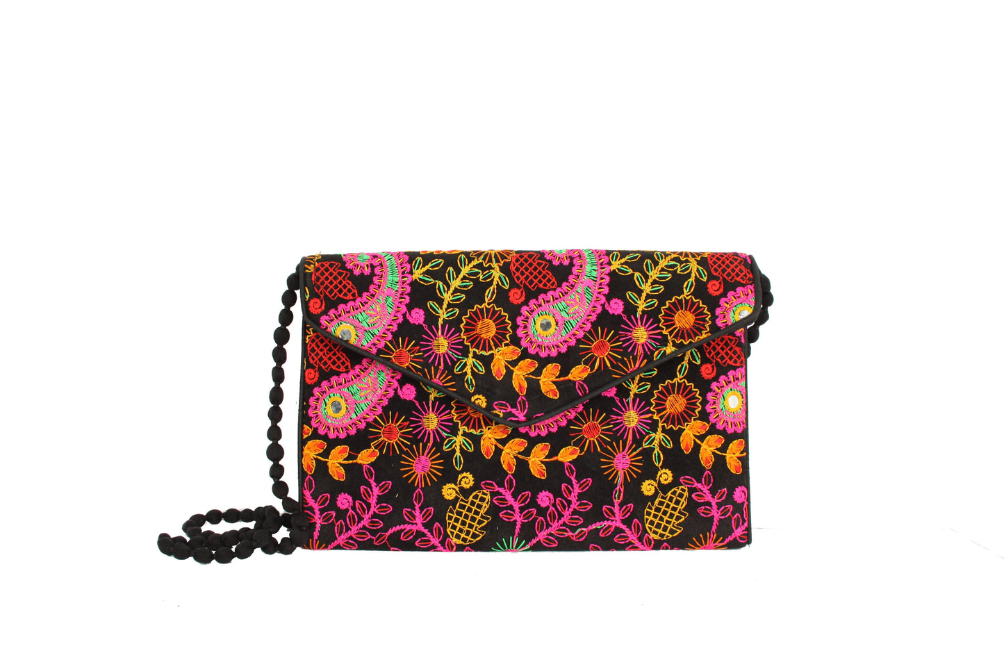Ladies Indian Multi Color Patchwork Handmade Clutch Handbag