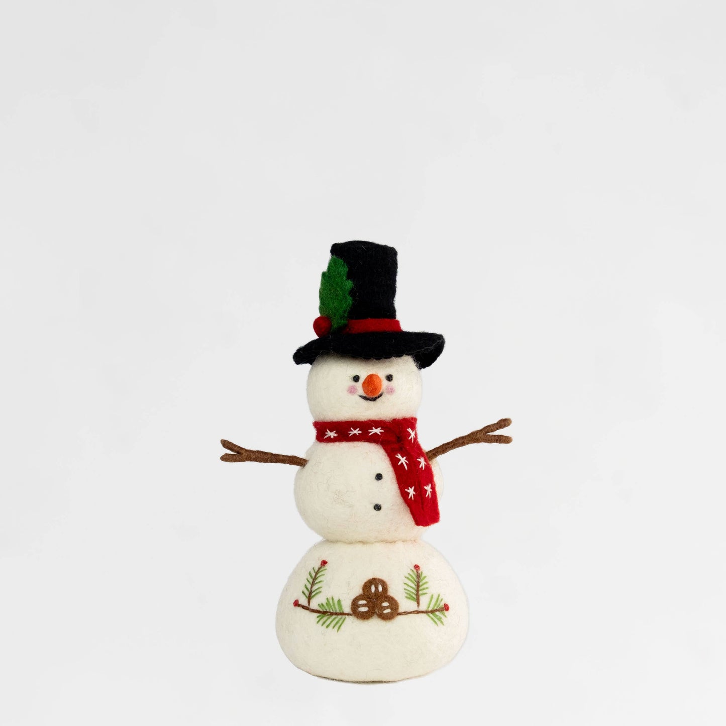 Felt Snowman - Red Scarf - Christmas Decor!: Large
