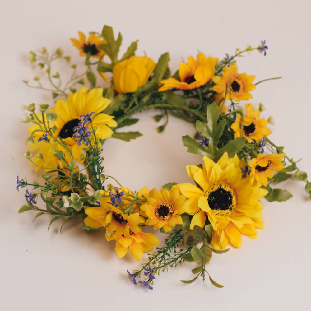 Sunflower Wreath Candle Ring