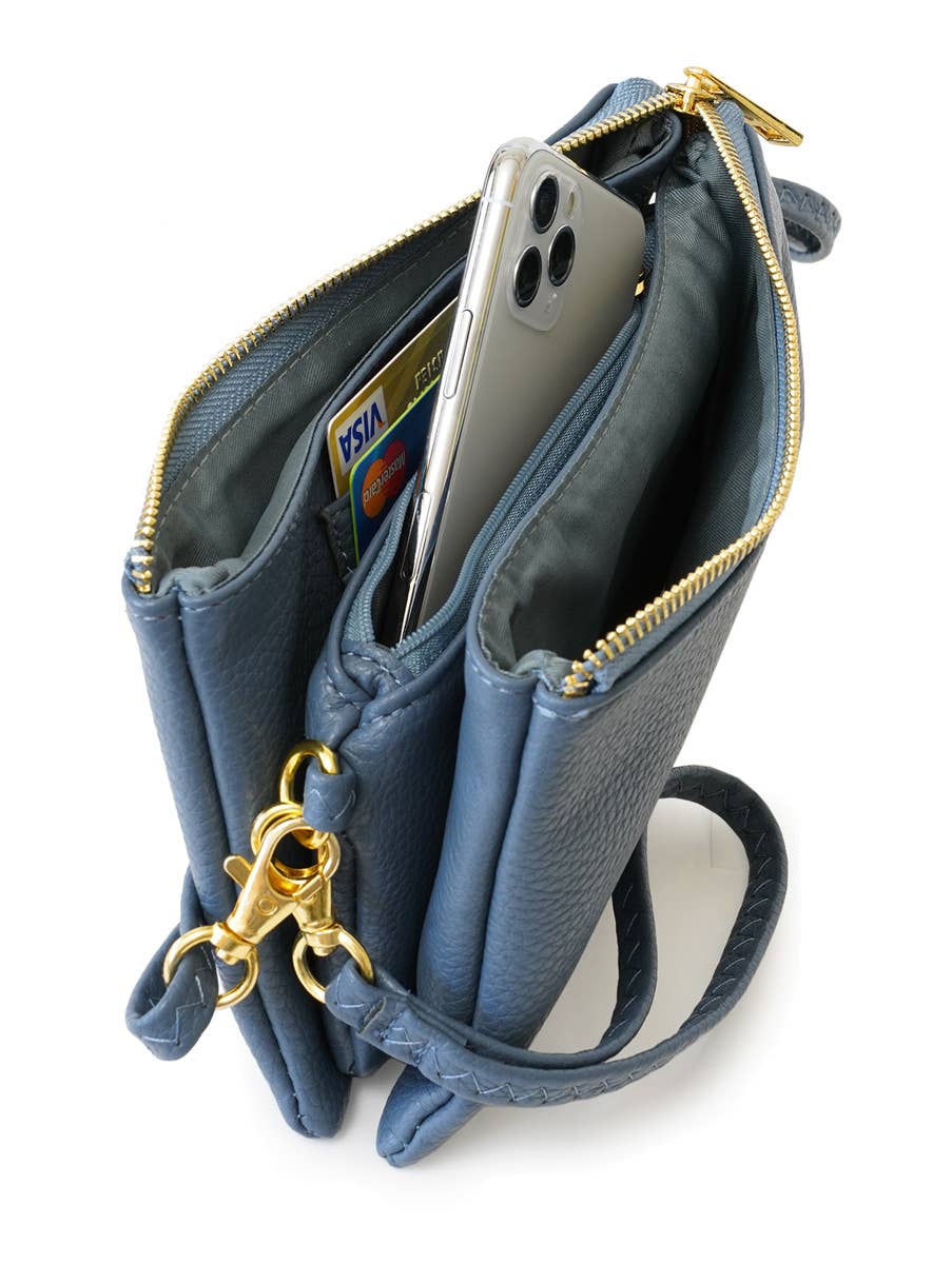 Stylish Lightweight Crossbody Organizer Bag: Black