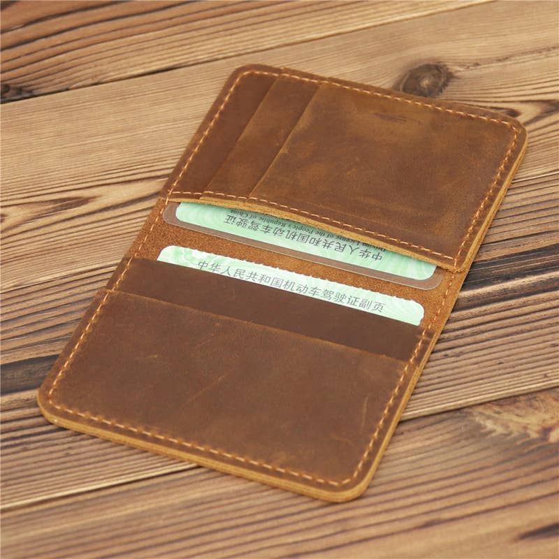 Genuine Leather Wallet, Handmade Wallet: Brown