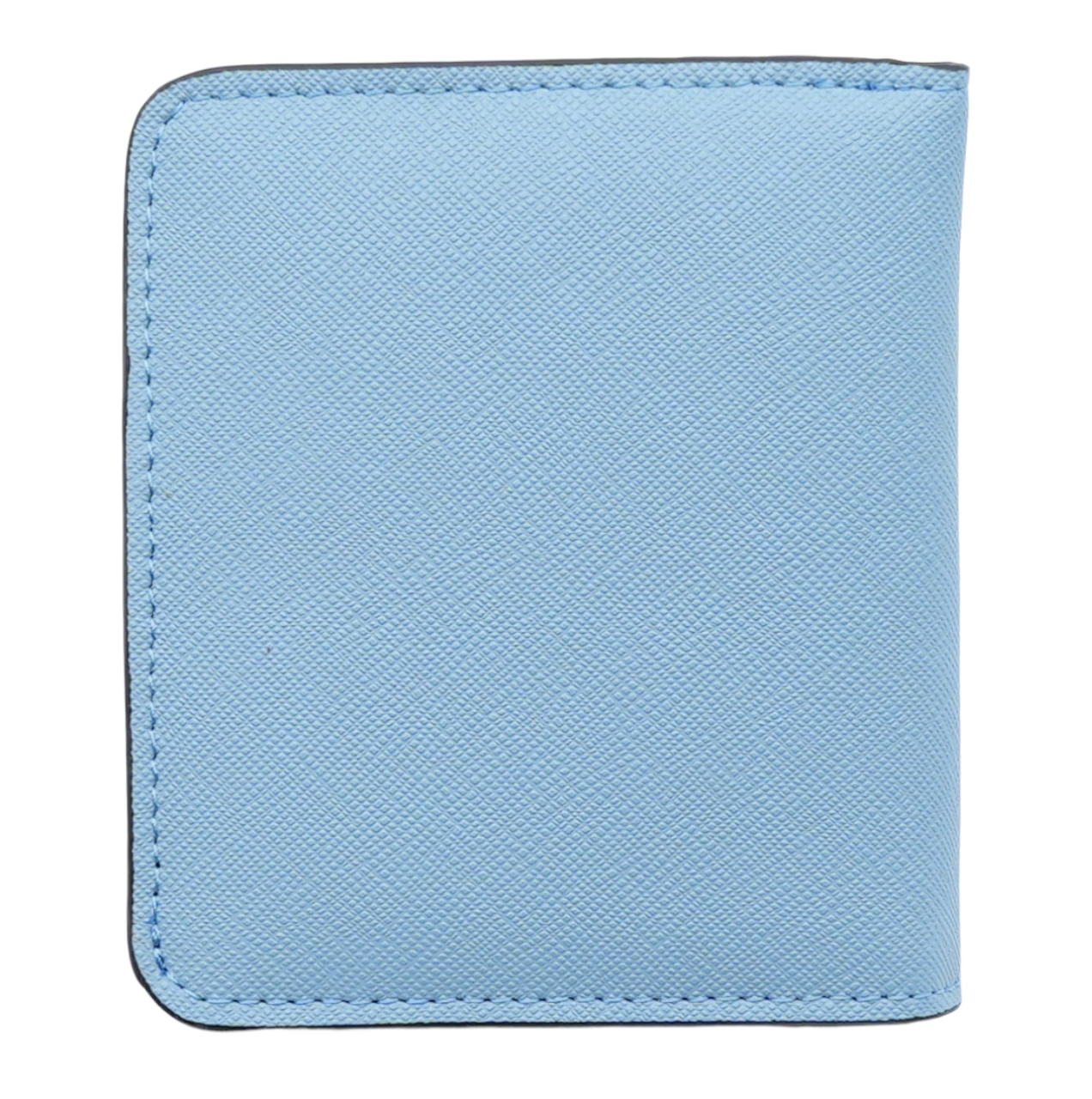 Women's Small Compact Bifold Luxury Wallet With Window ID: Red