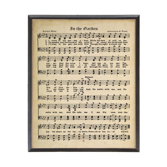 In The Garden Hymn: Black With Bead 1300-905 U / 8" X 10"